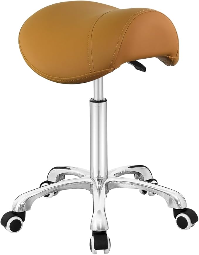 Saddle Stool Rolling Chair for Medical Massage Salon Kitchen Spa Drafting,Adjustable Hydraulic Stool with Wheels