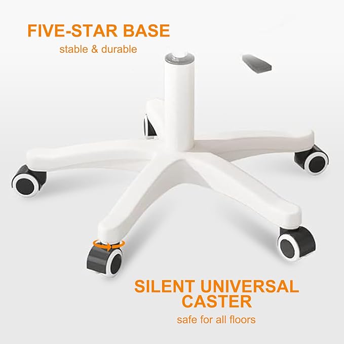 Adjustable Drafting Swivel Chair Home Office Chair Armless, Office Desk Chair Round Rolling Stool with Back