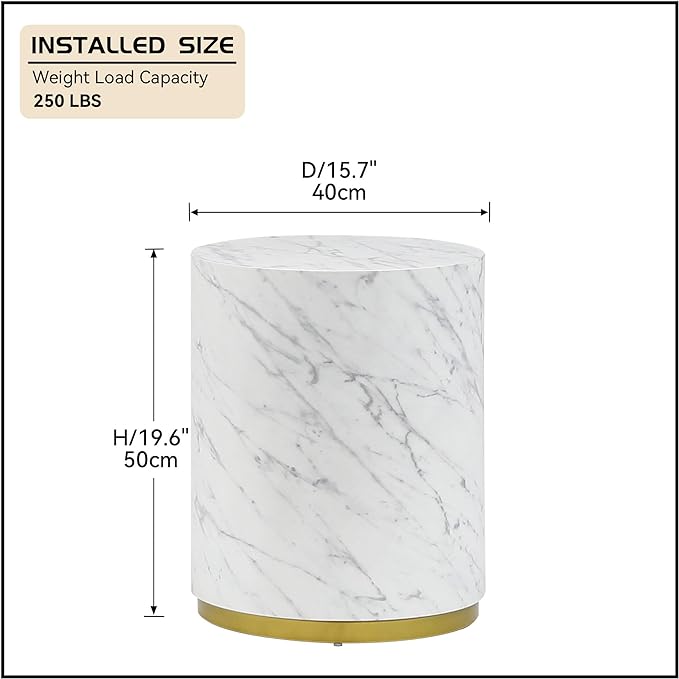 15.75" Marble Coffee Table