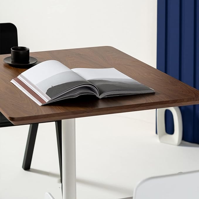 Square Snack Table, Side Table with Oval Base, Partition, Lamp Table