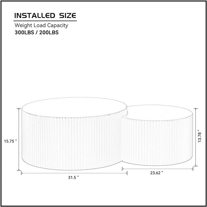 Nesting Coffee Table Set of 2
