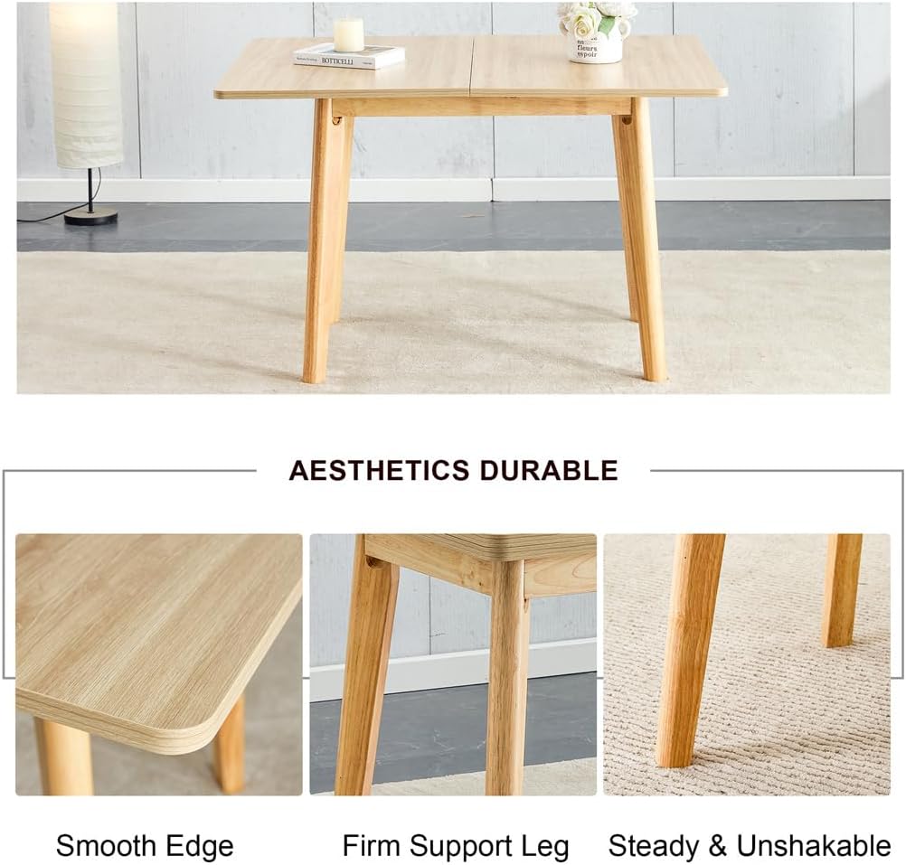 Folding Dining Table Set for 4, Space Saving Dining Table for Small Spaces
