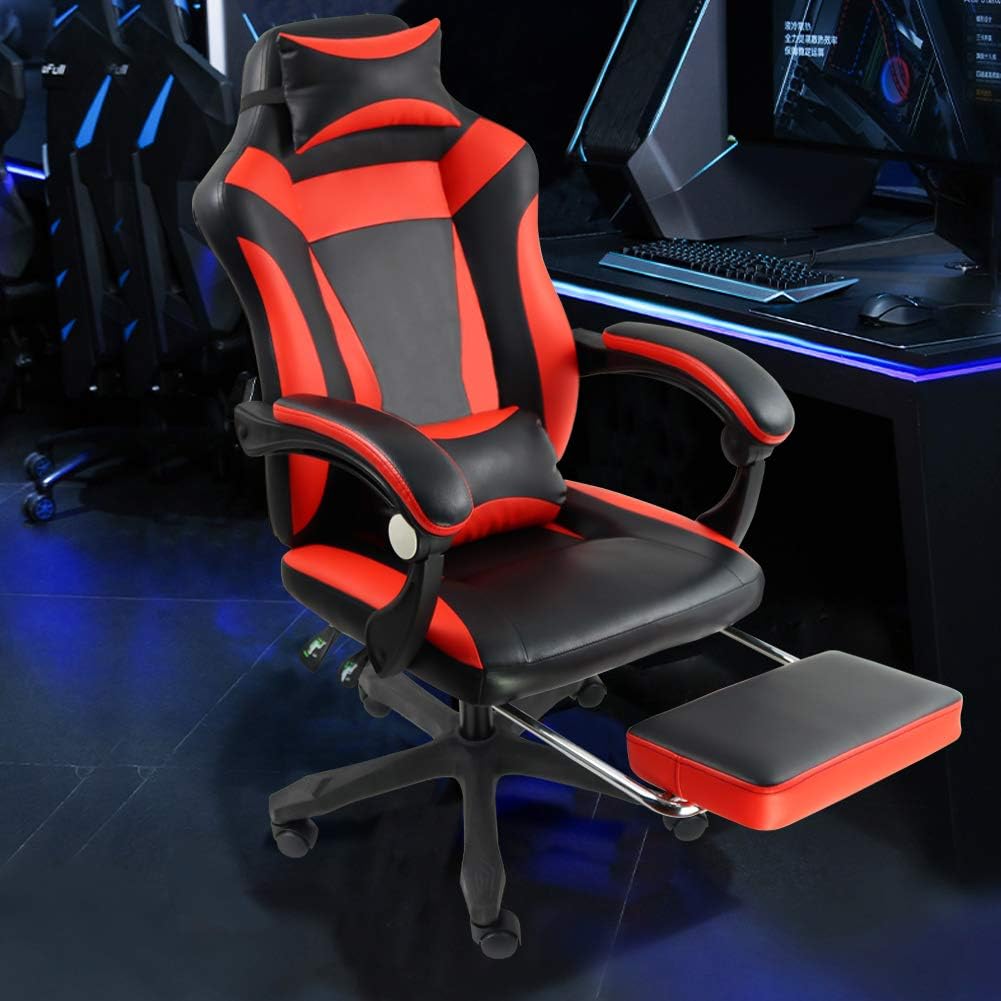 Ergonomic Gaming Chair for E-Sport Racing Computer Swivel Height Adjustable with Armrest
