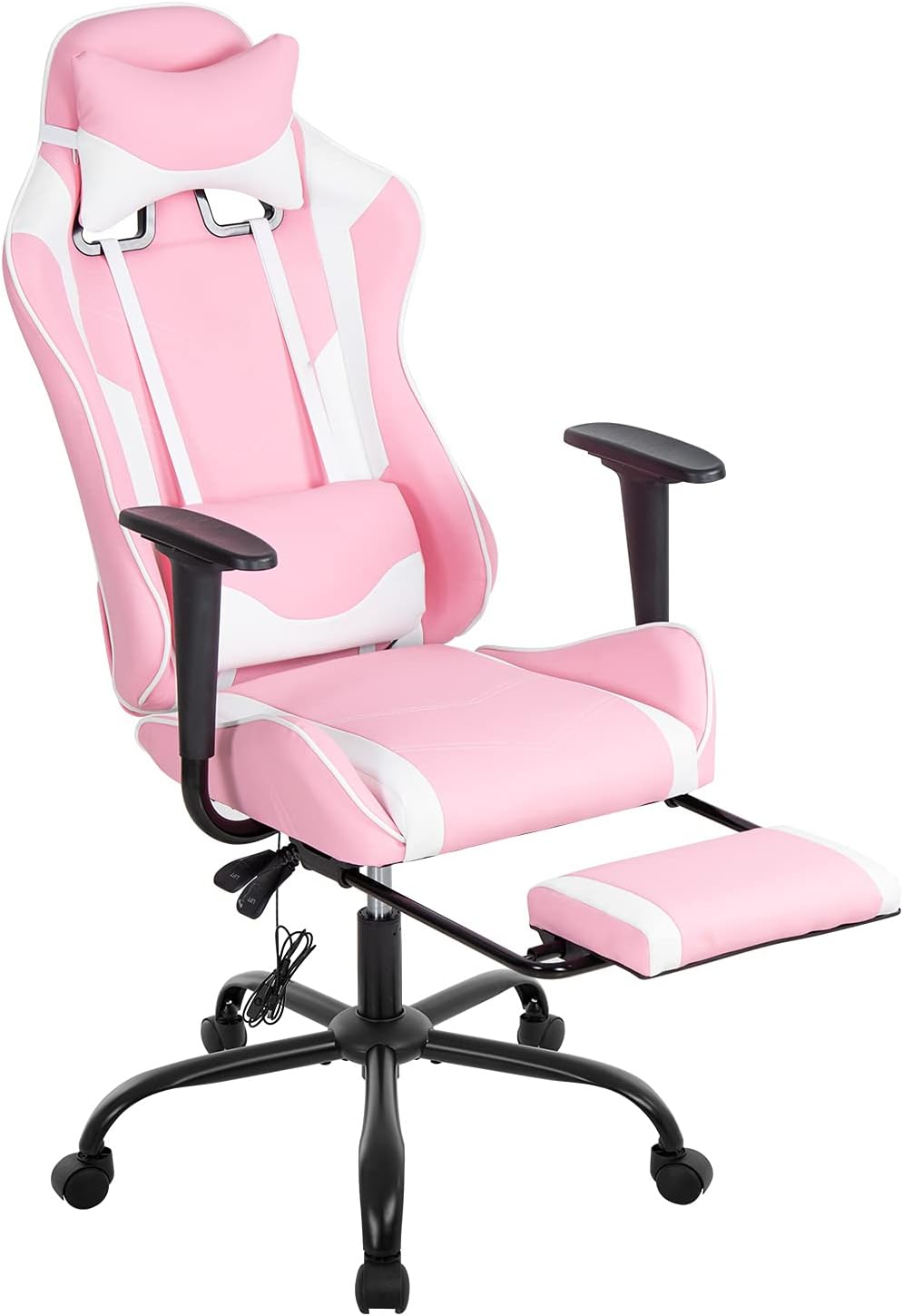 PC Gaming Chair Racing Office Chair Ergonomic Desk Chair Massage PU Leather Recliner Computer Chair with Lumbar Support