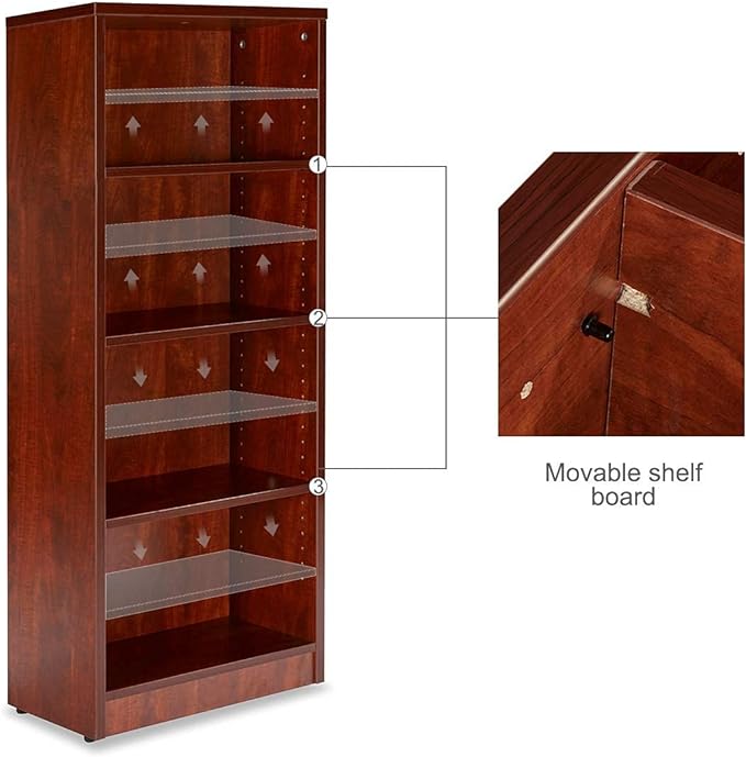 4 Shelf Wood Bookcase Freestanding Display Shelf