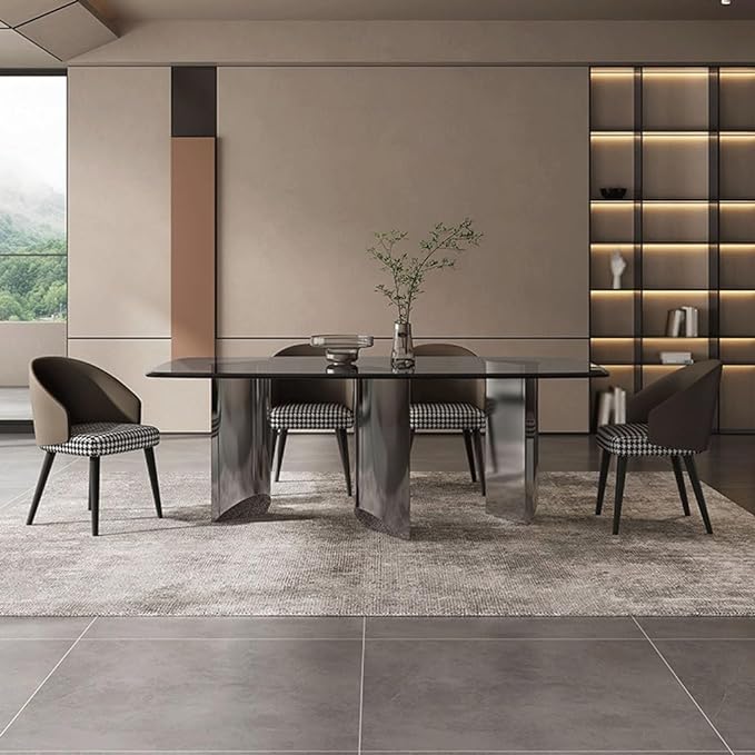 Dining Table Dining Table Simple Modern Home Rectangular Glass Simple Dining Table