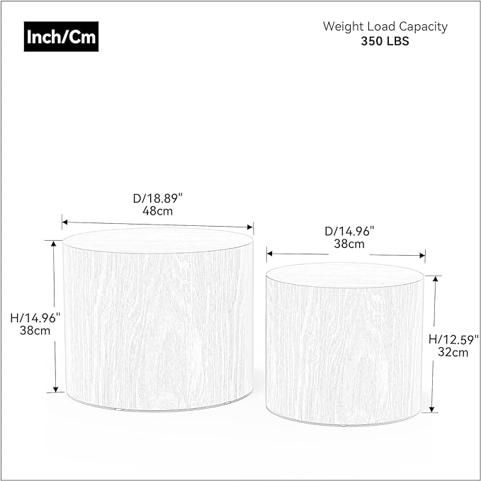 Nesting Coffee Table Set of 2