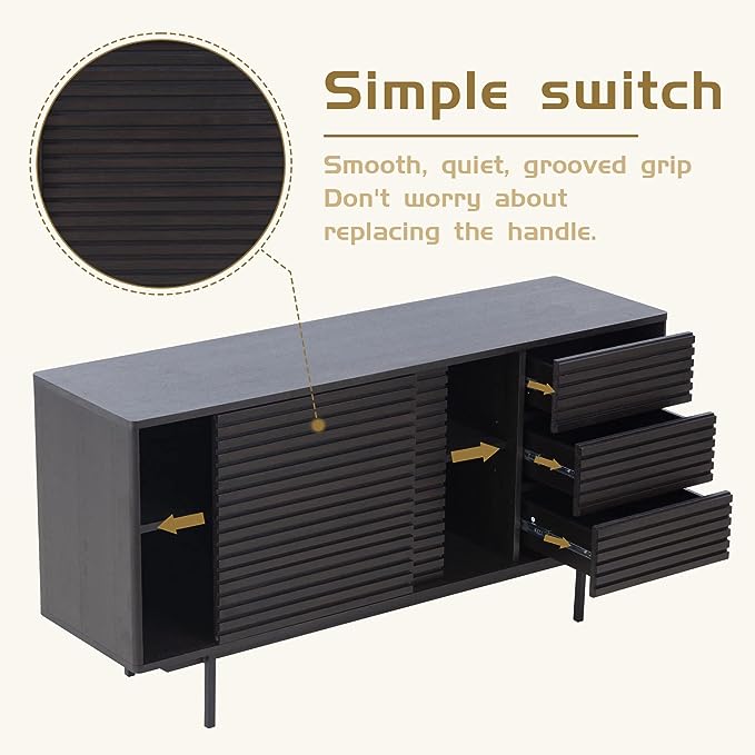 Mid Century Modern Sideboard Buffet Cabinet