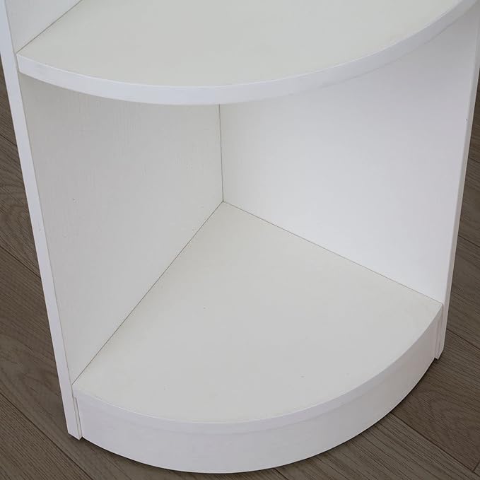 5 Tier Corner Bookcase Wooden Display Bookshelf