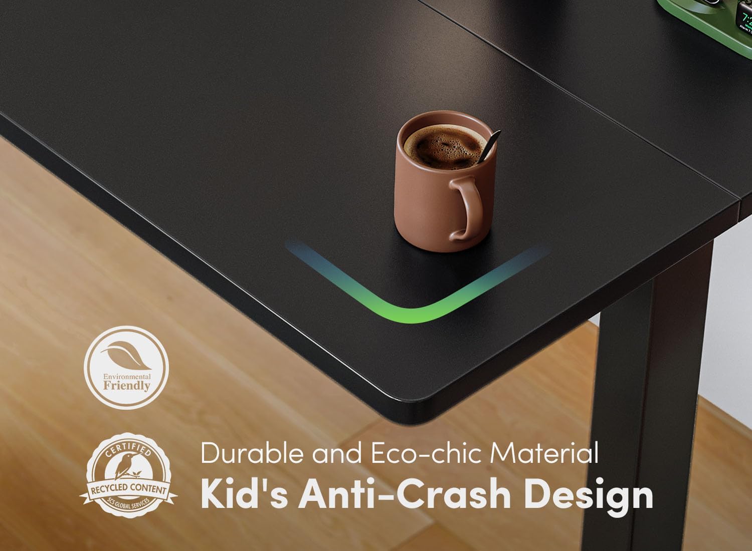 32" Whole Piece Crank Height Adjustable Desk, 32 Inches Manual Standing Desk