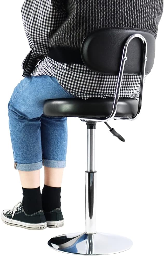 PU Leather SPA Salon Stool Small Desk Chair Step Stool Manicure Stool