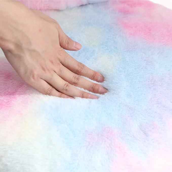 Faux Fur Kids Desk Chair, Heart Back Upholstered Computer Chair for Boys and Girls