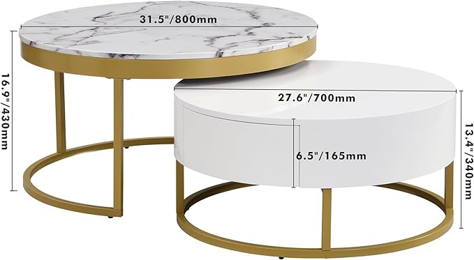 Nesting Coffee Table Set of 2