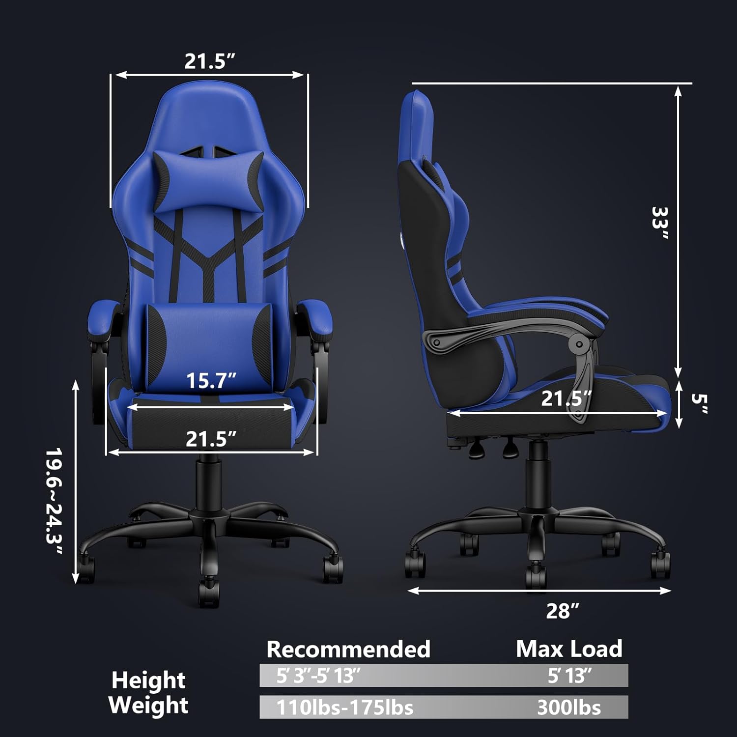 Silla Gamer Video Game Chairs, Gaming Chairs for Adults, Gamer Chair Ergonomic PC Computer Chair