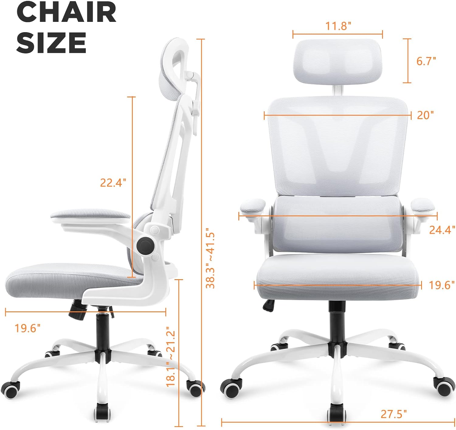 Ergonomic Office Chair with Lumbar Support Pillow
