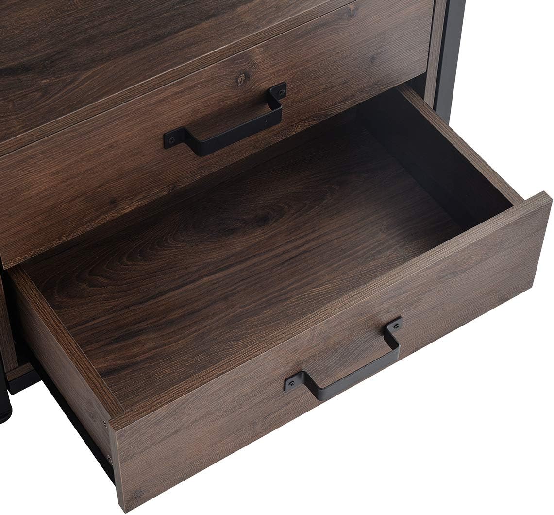 60" Tall Bookshelf with 2 Drawers