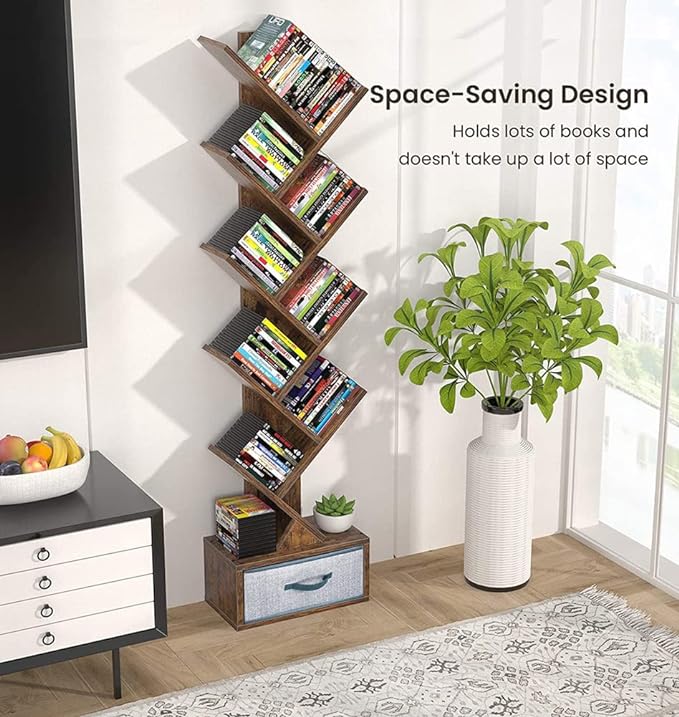 Tree Bookshelf with Drawer