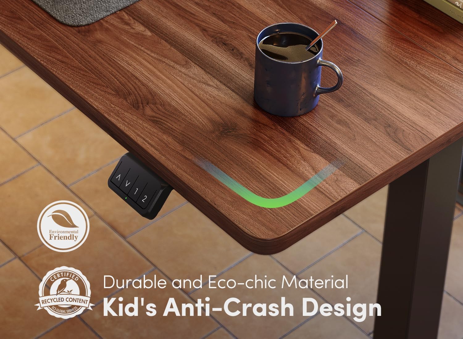 Electric Standing Desk, 48 x 24 Inches Height Adjustable Stand up Desk