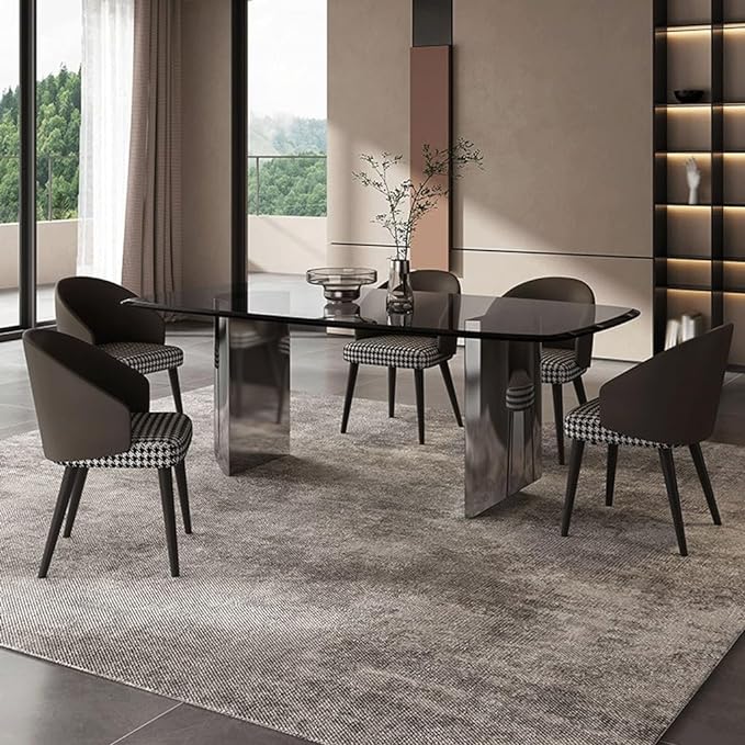 Dining Table Dining Table Simple Modern Home Rectangular Glass Simple Dining Table