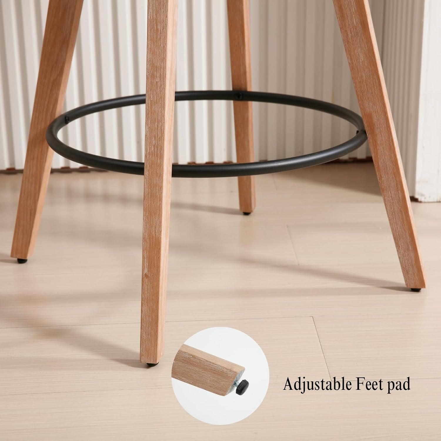 Swivel Bar Stools Set of 2-26" Counter Height Bar Stool with Footrest