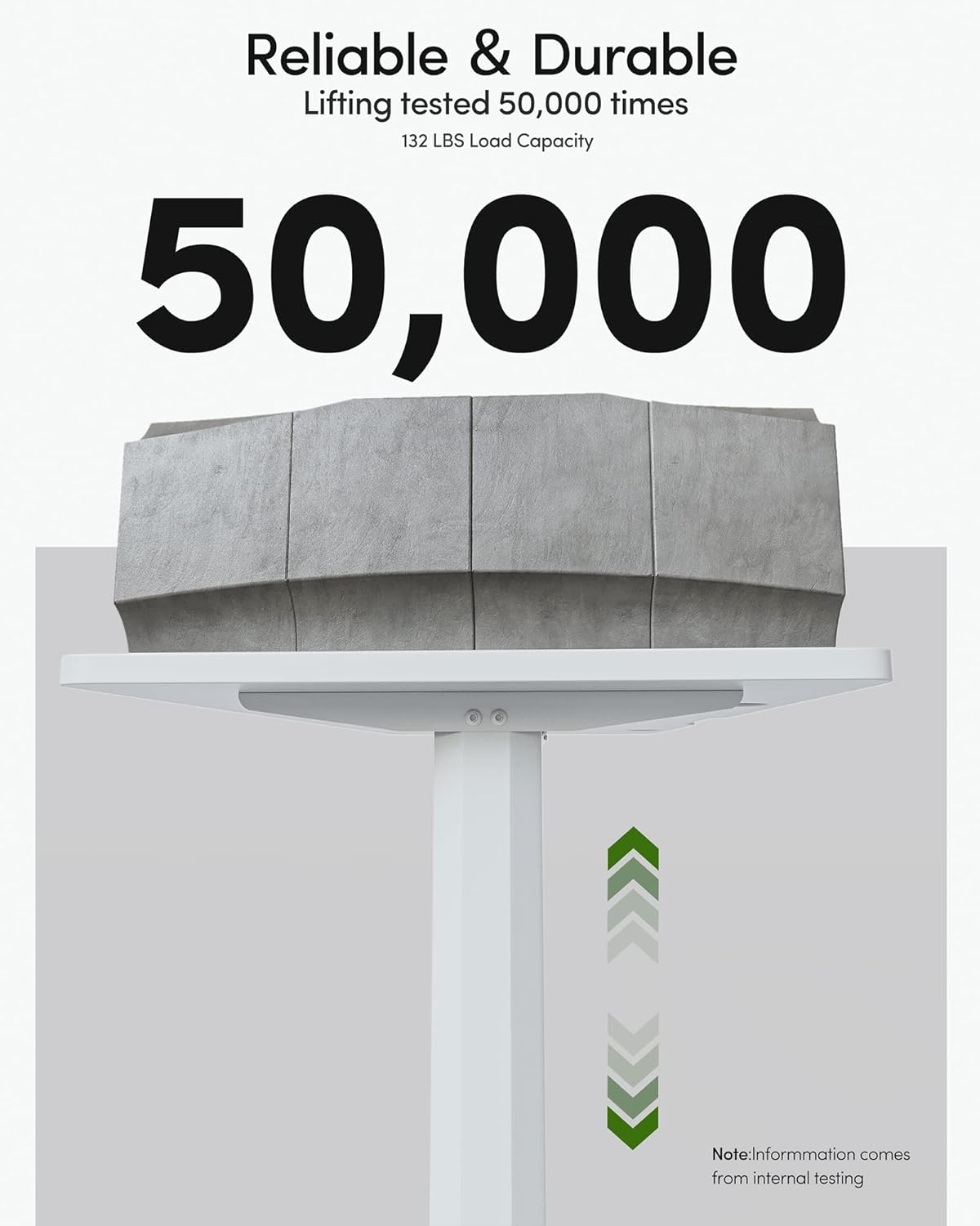 Height Adjustable Electric Standing Desk, 55 x 24 Inches Stand up Table