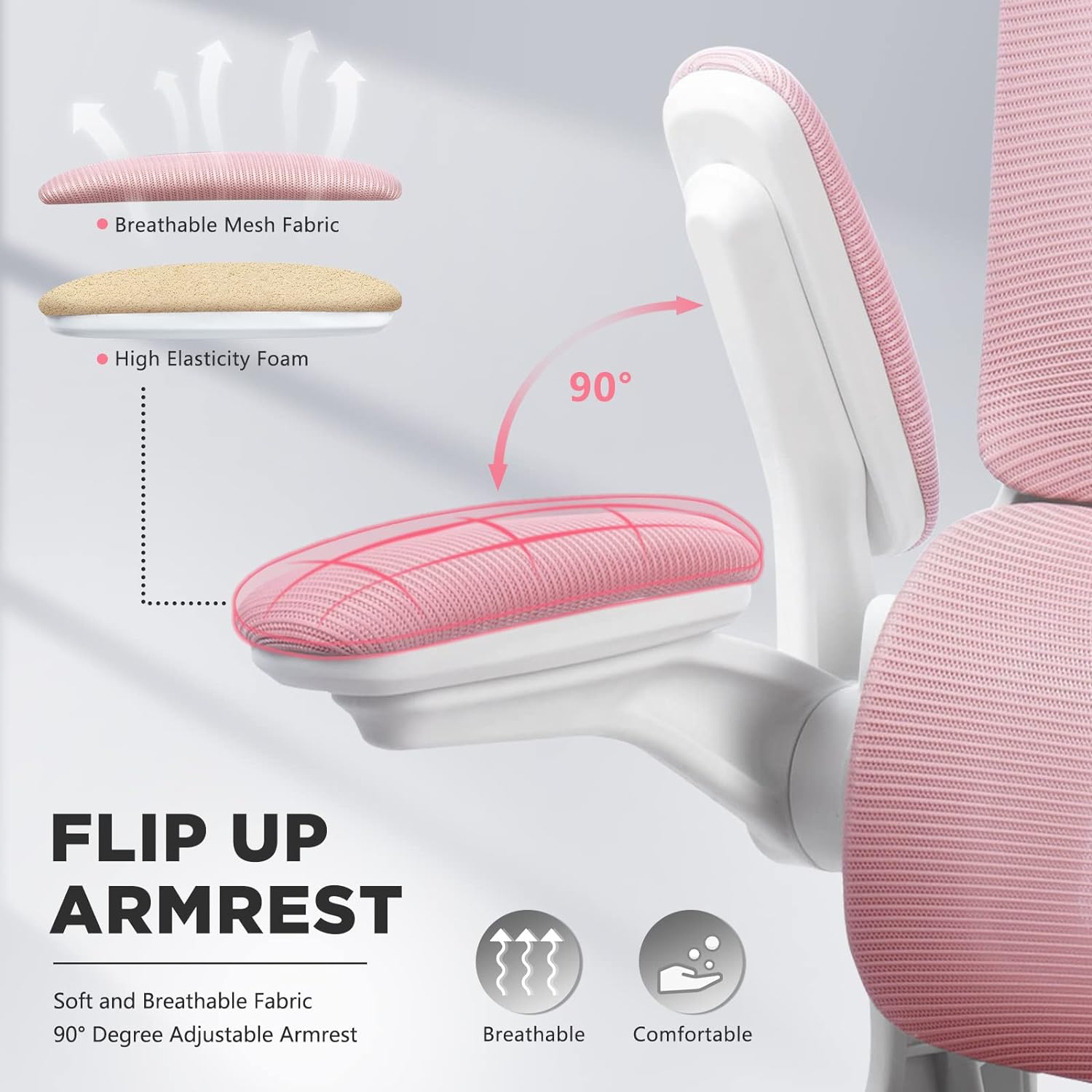 Mesh Office Chair with Adjustable Arms & Headrest