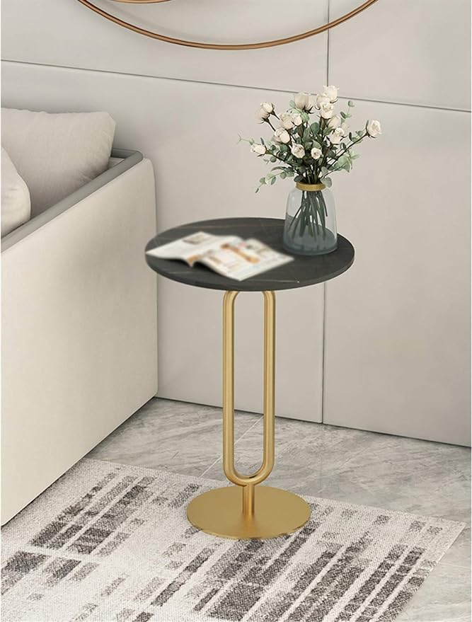 Marble Round Side Table Single Layer Multifunctional Tea Table