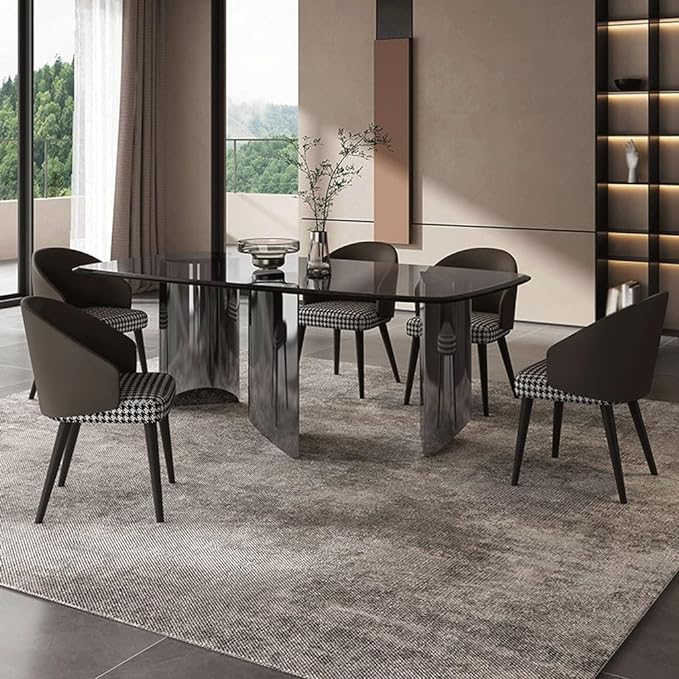 Dining Table Dining Table Simple Modern Home Rectangular Glass Simple Dining Table