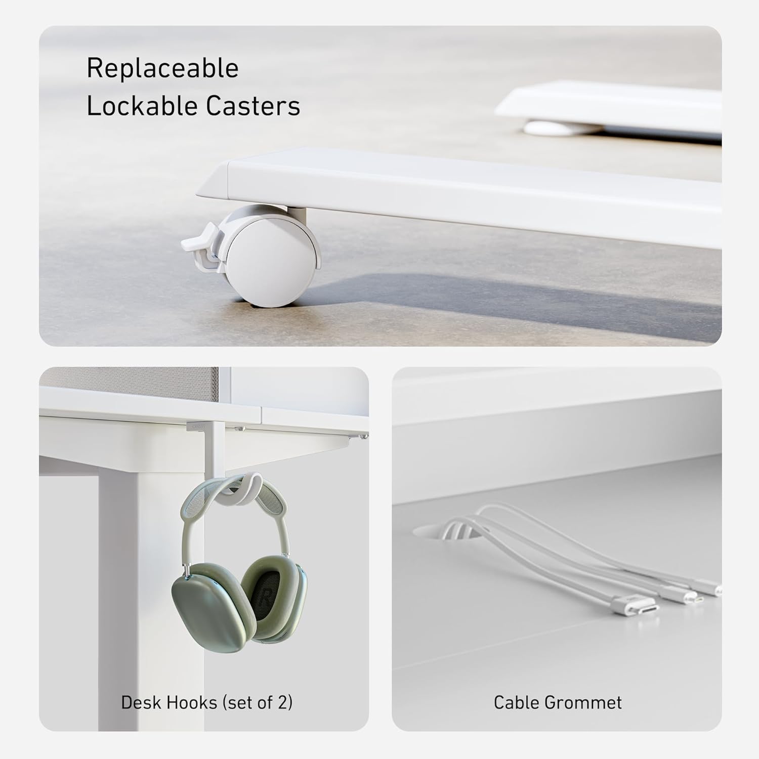 Sturdy Height Adjustable Electric Standing Desk with Drawers