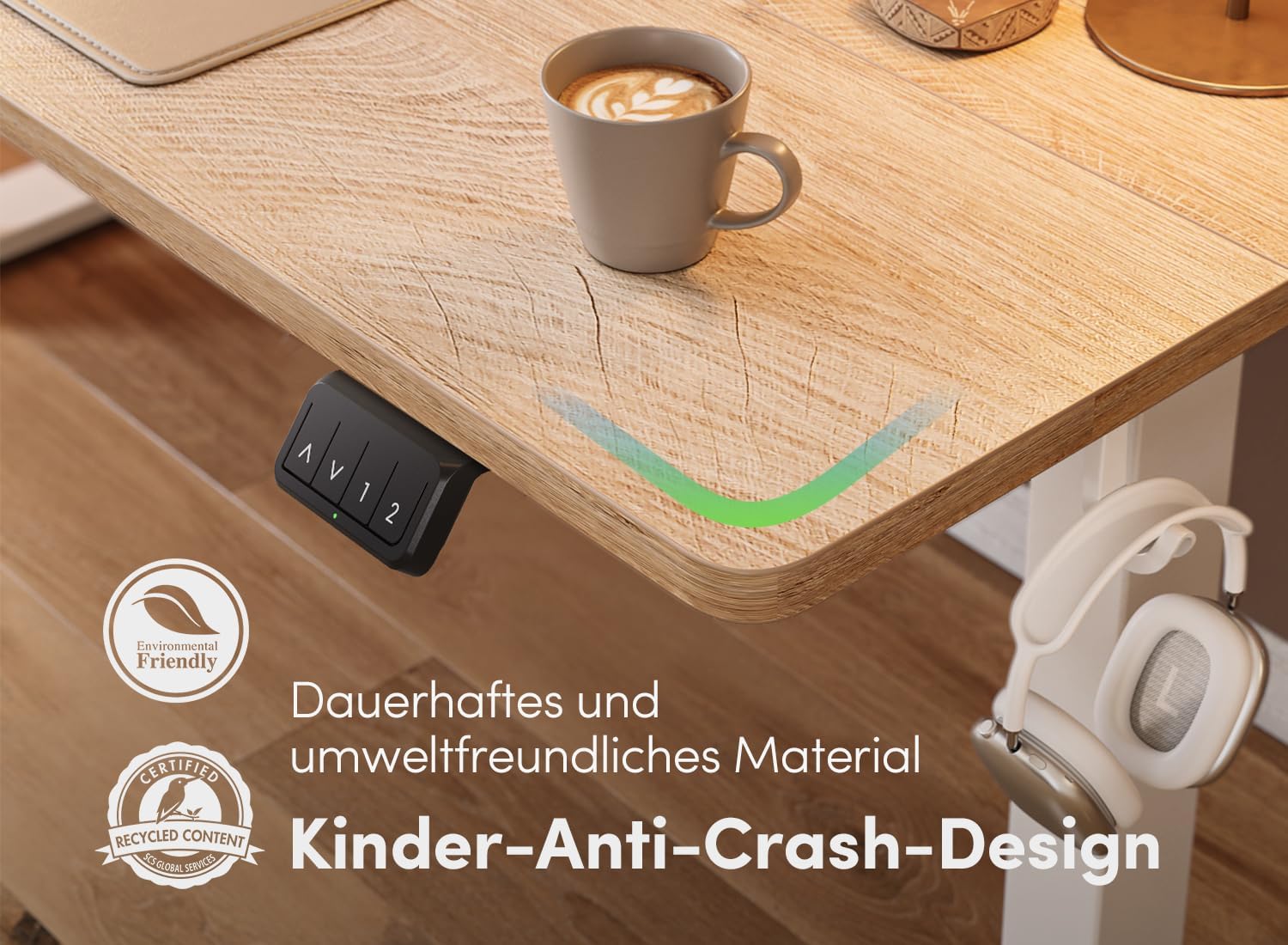 Electric Standing Desk, 60 x 24 Inches Height Adjustable Stand up Desk