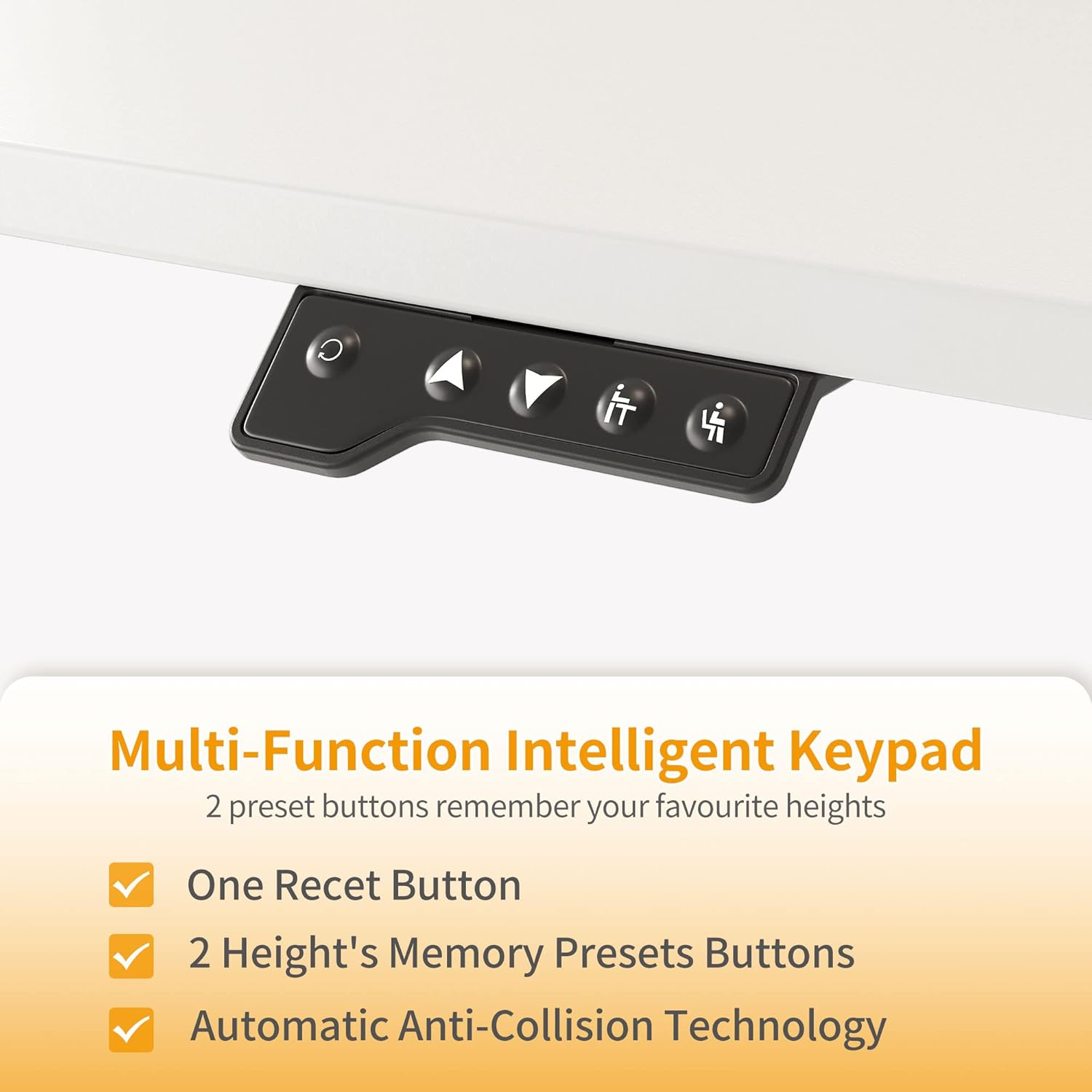 44 x 24 Inches Standing Desk, Height Adjustable Electric Standing Desk