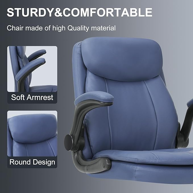 Tall Office Chair, Drafting Chair for Standing Desk, High Desk Chair with Adjustable Height and Flip-up Arm