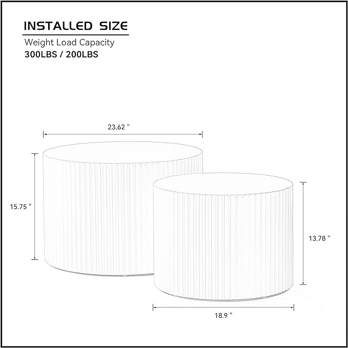 Nesting Coffee Table Set of 2