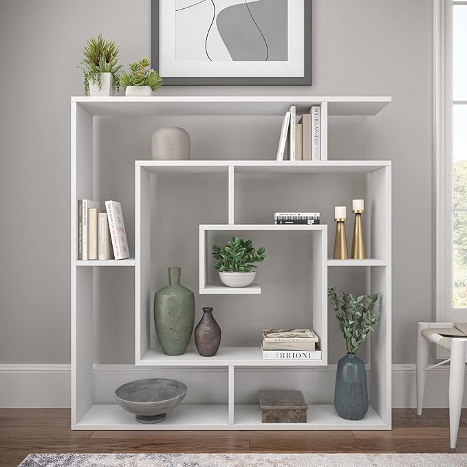 49'' x 51'' x 8.5'', White Briscoe Bookcase
