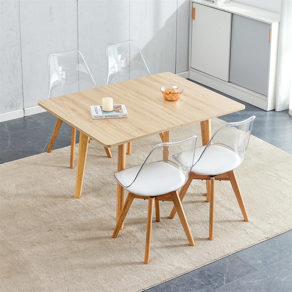 Folding Dining Table Set for 4, Space Saving Dining Table for Small Spaces