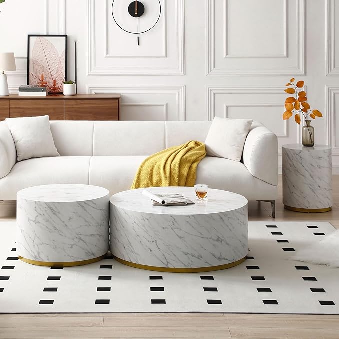 15.75" Marble Coffee Table