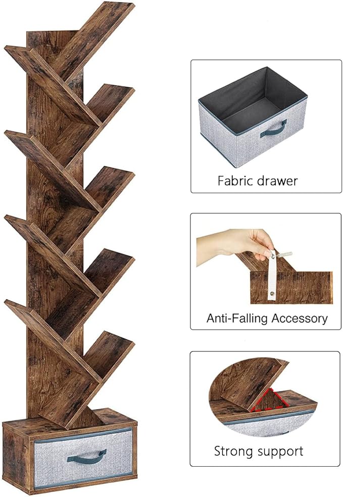 Tree Bookshelf with Drawer
