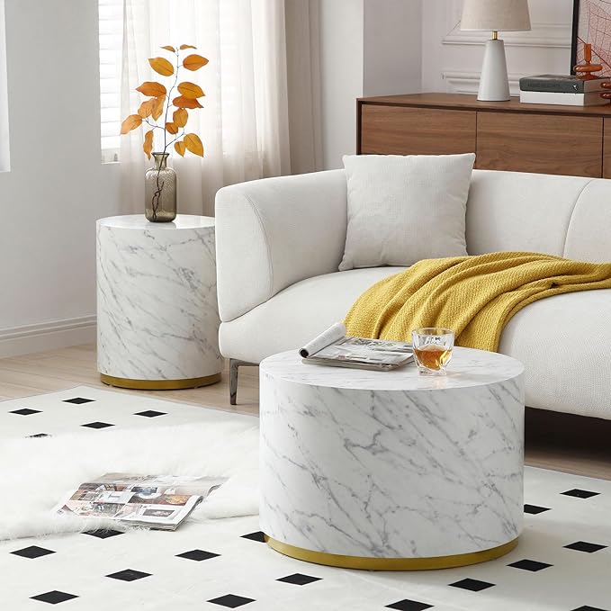 15.75" Marble Coffee Table