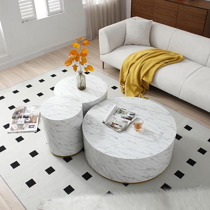 15.75" Marble Coffee Table
