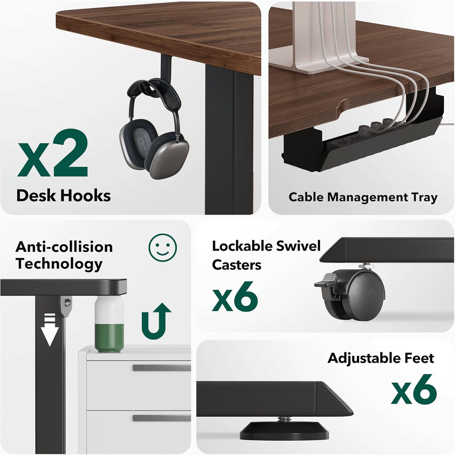 L Shaped Standing Desk Adjustable Height, 63 Inch Electric Stand up Corner Computer Desk