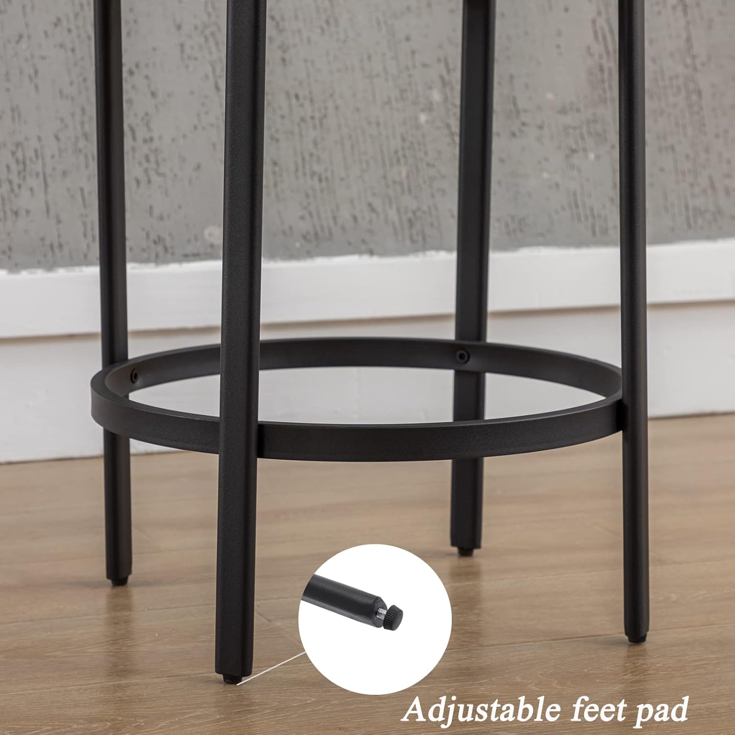 Counter Height Bar Stools 26" Round Barstools Set of 2