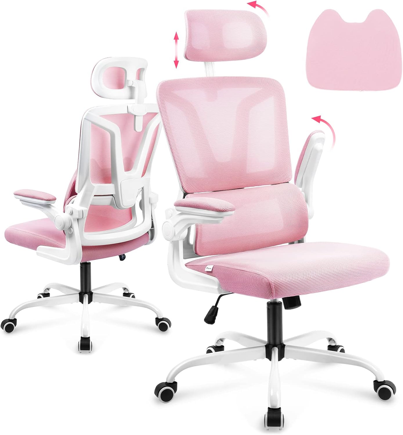 Mesh Office Chair with Adjustable Arms & Headrest