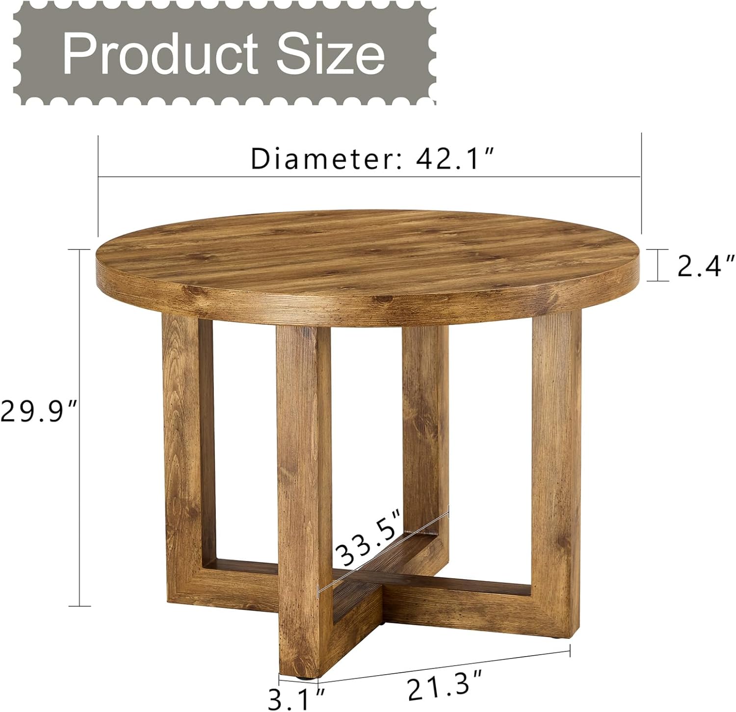 Round Wood Dining Table, Small Round Dining Room Table 42 Inch