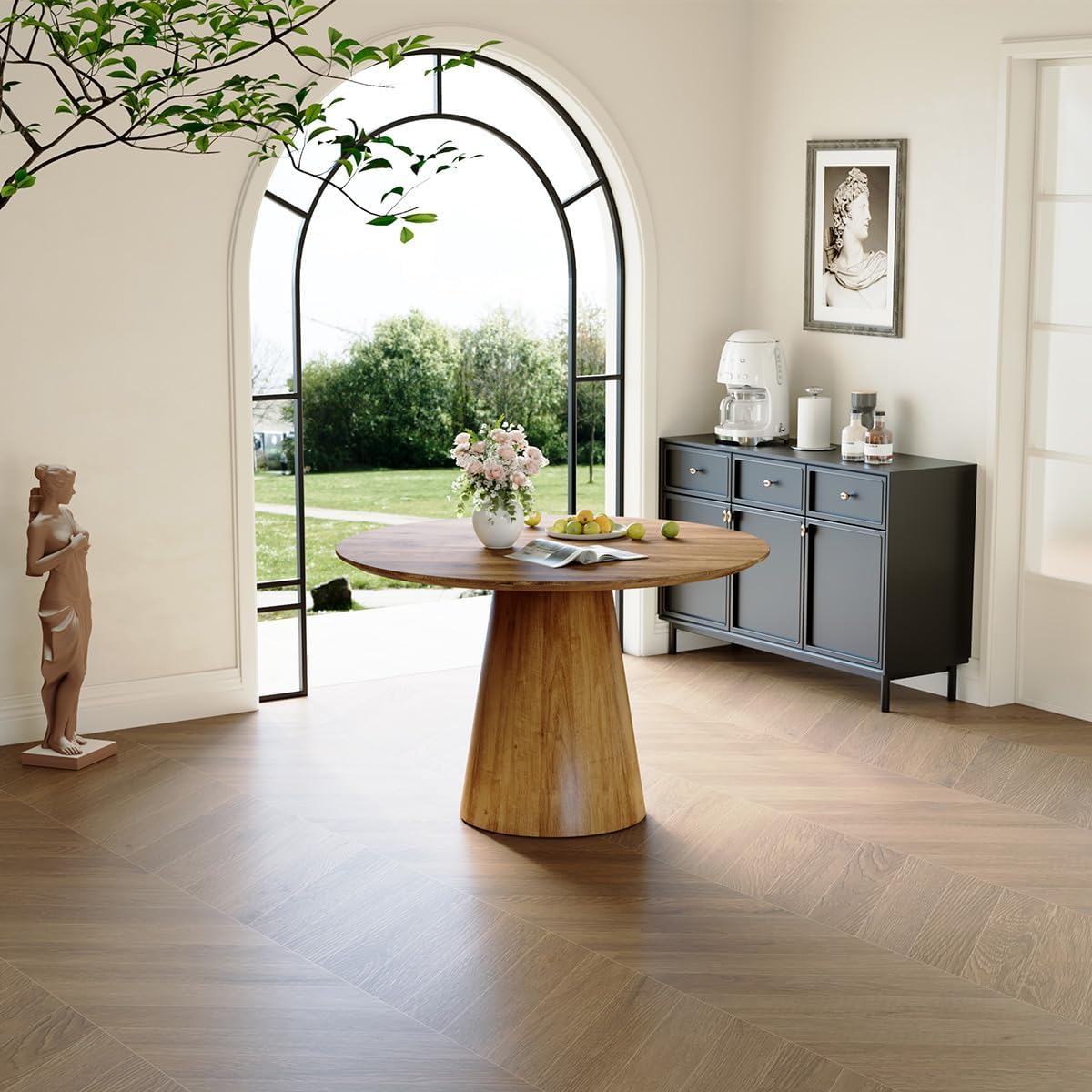 Small Round Dining Room Table 45 Inch, Round Kitchen Table