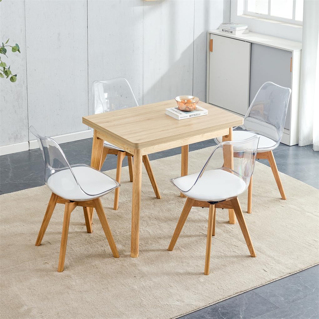 Folding Dining Table Set for 4, Space Saving Dining Table for Small Spaces