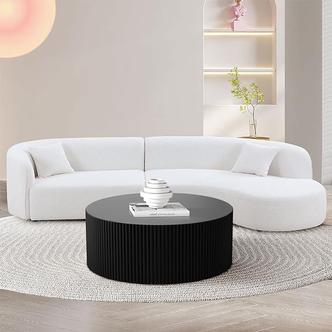 Black Round Coffee Table