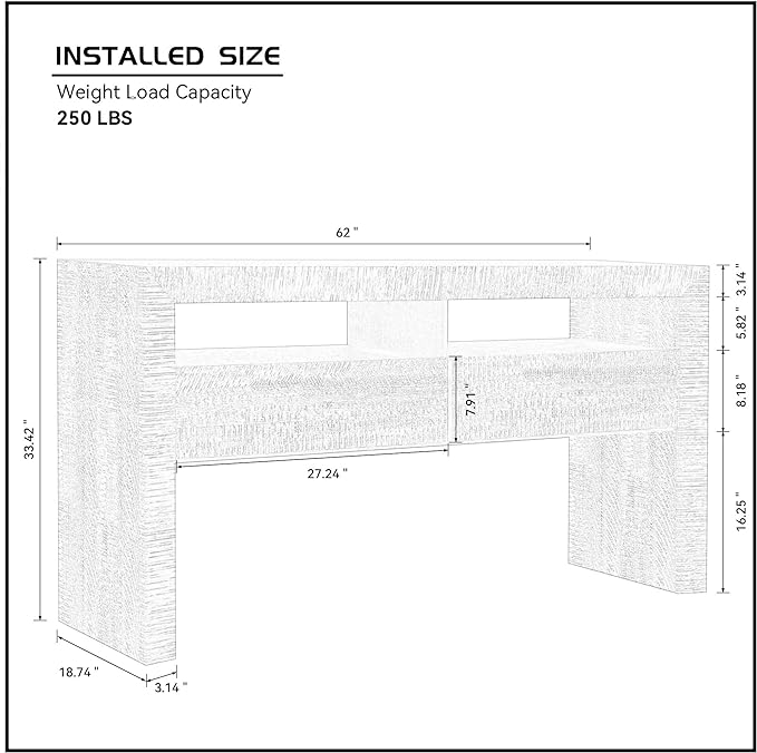 62" Modern Sideboard Cabinet