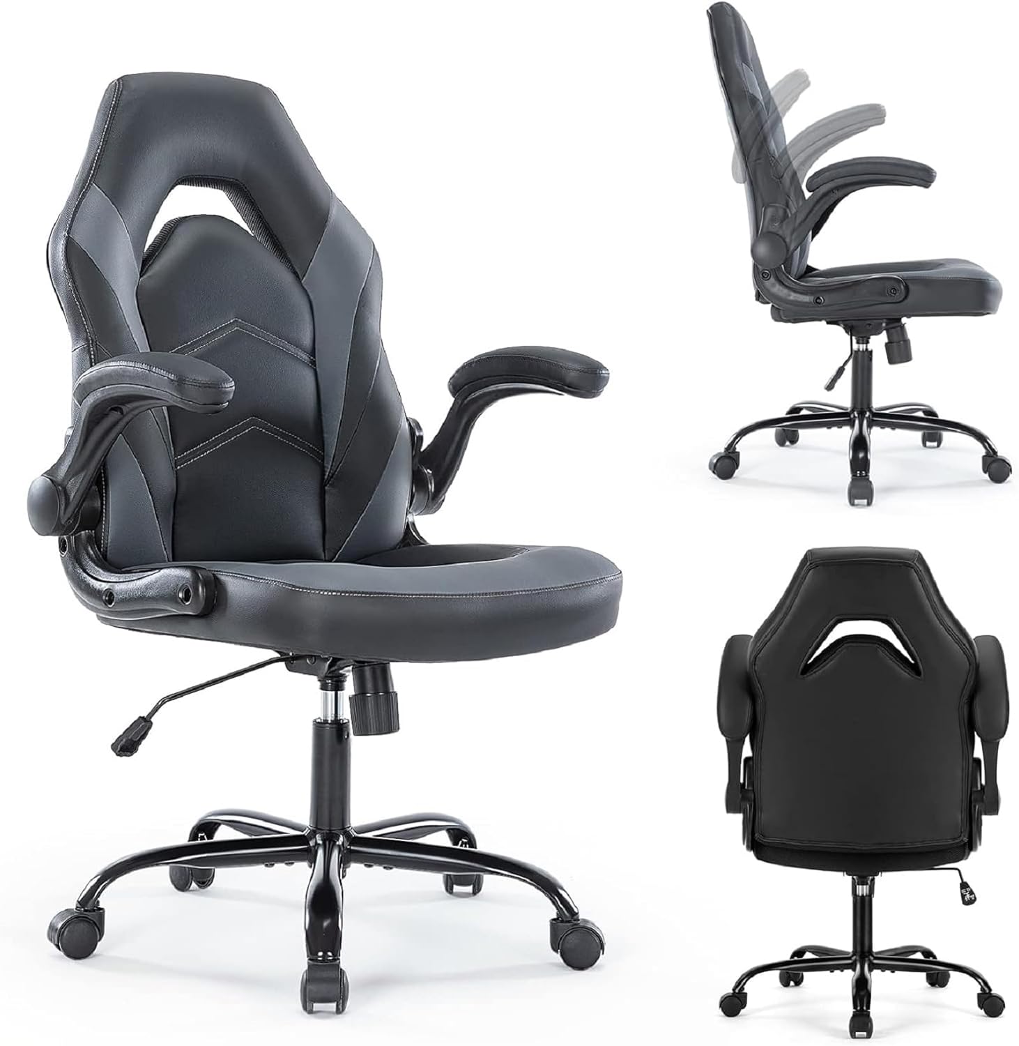 Computer Gaming Ergonomic Office Chair Seat with Lumbar Support Adjustable Height