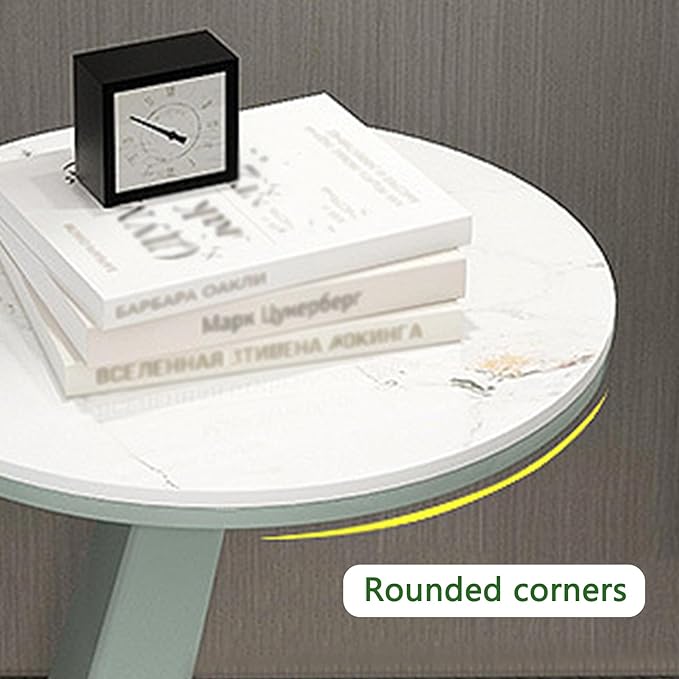 C-Shaped Side Table Sofa Side, 21.7 Inch Height Bedside Table