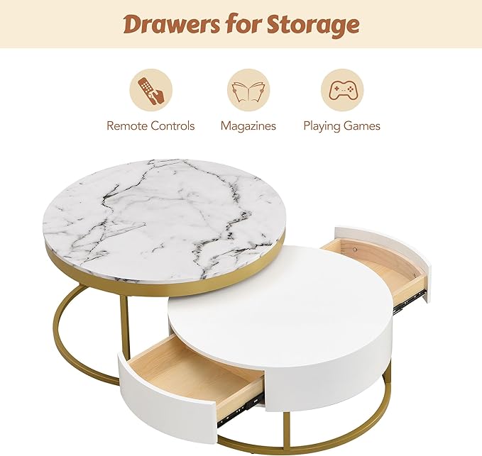 Nesting Coffee Table Set of 2